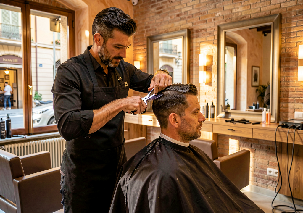Interno elegante di un barber shop